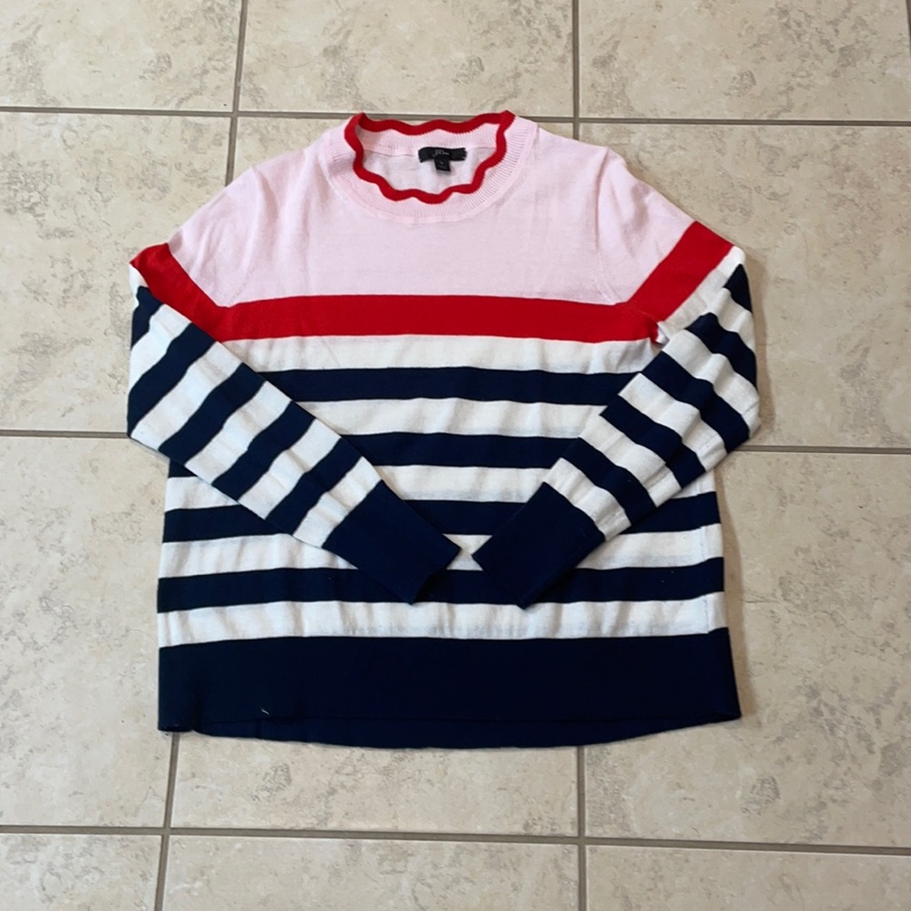 J crew striped sweater